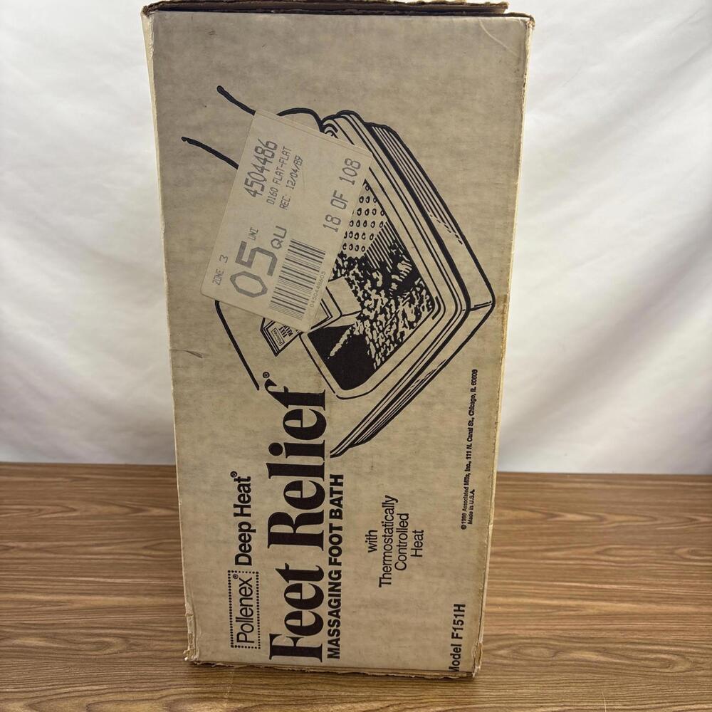 Vintage Pollenex Deep Heat FootRelief Massaging Footbath Mod: F151H NEW Old Stck - Picture 4 of 8